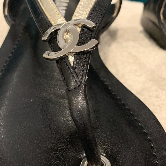 SOLD-Chanel Sandals Sz. 38 - Picture 6 of 7
